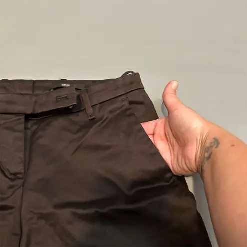 Hugo Boss Tall Long Women's Flared Trousers Brown Size 2 Casual Pants