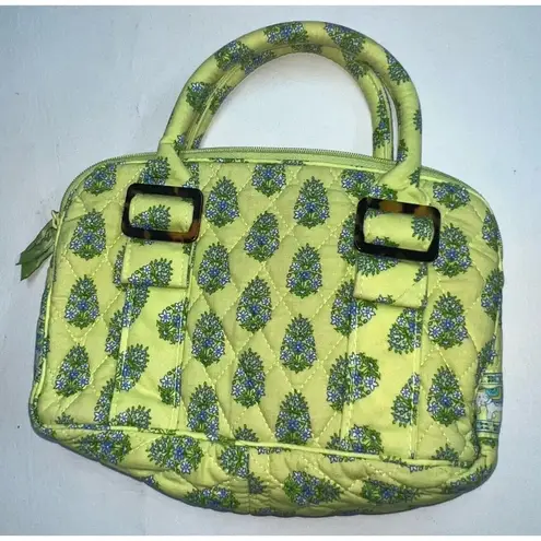 Vera Bradley  Clutch Bag Purse Handbag Citrus Lime Green Elephants Tortoise Shell - Image 4