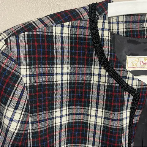 Pendleton Young 100% Virgin Wool Jacket Vintage Plaid Open Blazer