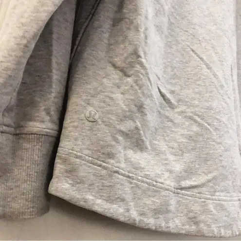 Lululemon  Split Hoodie Heathered Light Grey Sz 6