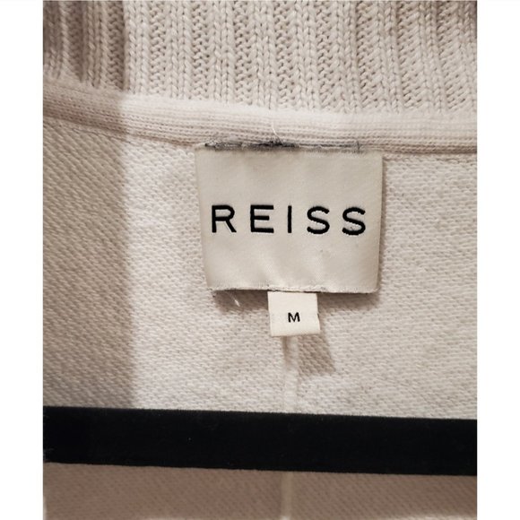 Reiss  Lukie Knitted Ivory White Cardigan