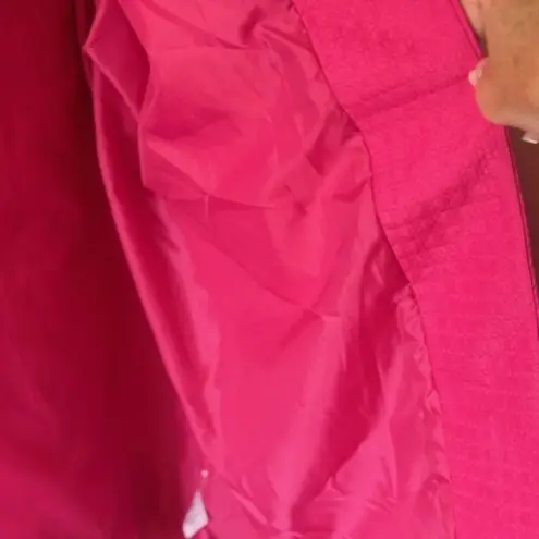 Jessica London Jacket 24W Pink Open Quilted Ruffle Feminine Bright Shabby Chic