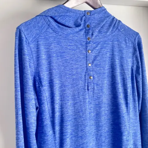 Duluth Trading Co Blue Snap Pullover Long Sleeve Performance Top Size M Size M