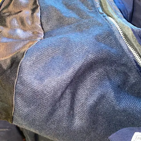 Investments Vintage Investment Hooded Belted Trenchcoat Blue and Red Women's Size 10