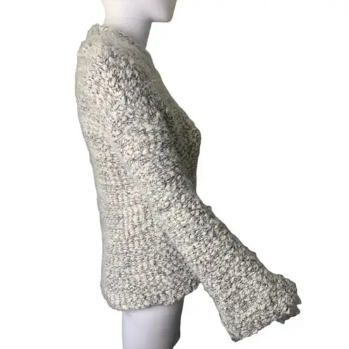 Melrose and Market Sweater Women's XXS Chunky Open Knit Marled Bell Sleeve