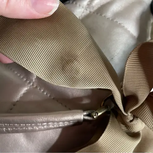 Lanvin Amalia Cabas Quilted Lambskin Leather Chain Strap Shoulder Purse Bag Tote Silver - Image 15