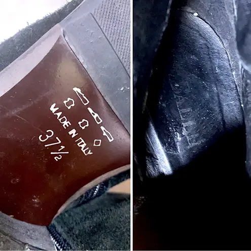 ALCHIMIA DI BALLIN BLACK SUEDE OVER THE KNEE LOW HEEL BOOTS (37.5) Size 6.5