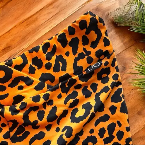 LICI FITLeopard Print Scrunch Biker Shorts