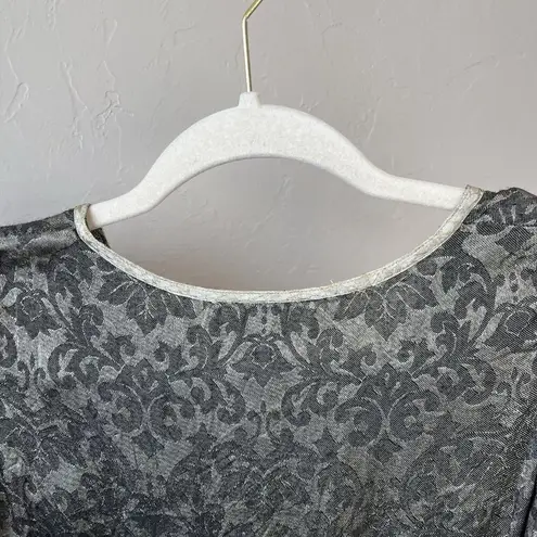 Raaga Vintage Embossed Geometric Blouse Tank Goth Whimsigoth Boho Fairy Small Black