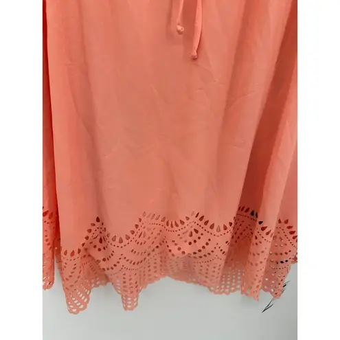 AGB Pink Peach Long Sleeve Built In Bra Top Women's Size X