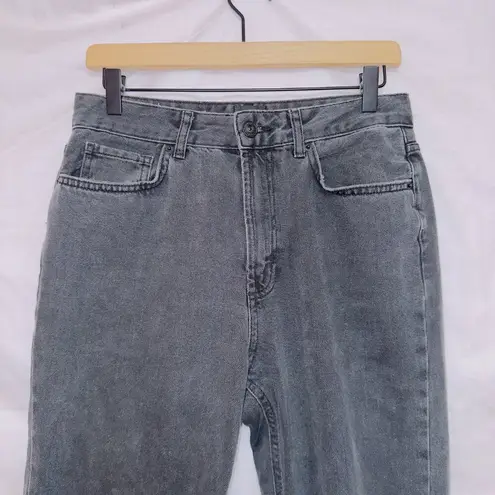 BDG  Urban Outfitters black gray wash denim high waisted straight leg mom jean