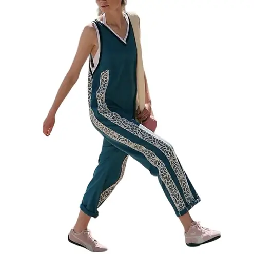 FREE PEOPLE / FP MOVEMENT Day Trip Onesie in Skyline Blue Size XL New w/ Tag SOO