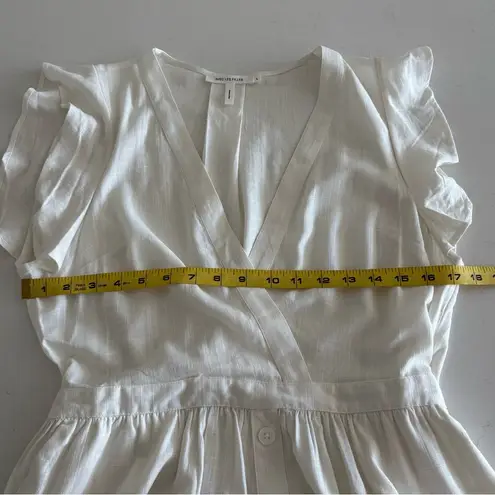 Avec Les Filles Avec Le Filles Cutout Slub Linen Dress