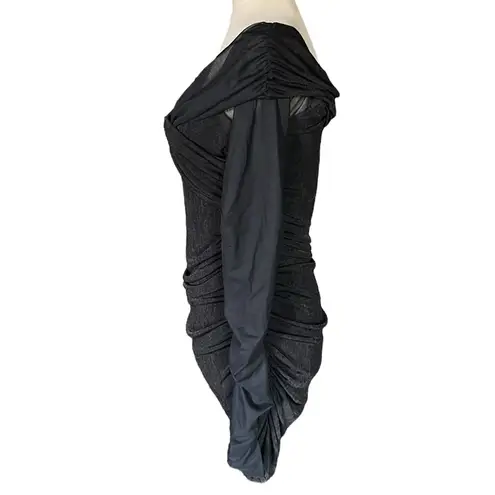 Poster Girl Dolls Kill BAD 'N BADDER OFF SHOULDER MINI DRESS