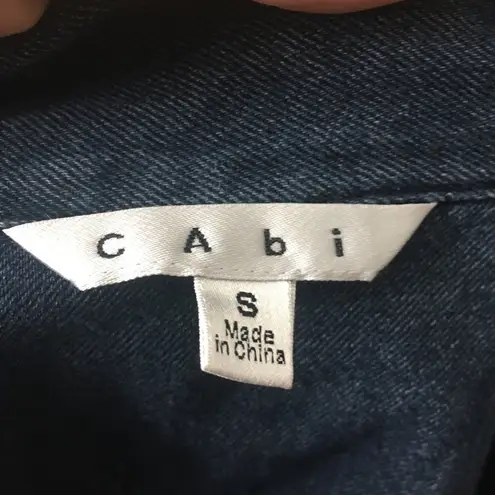 CAbi  drawstring denim lightweight utility minimalist jacket