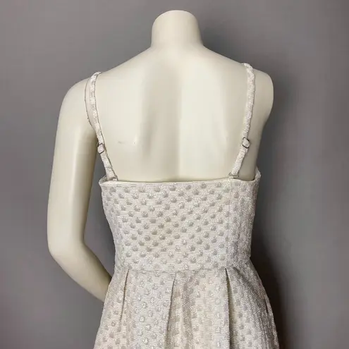 Moulinette Soeurs Anthropologie Marli Dress Cream Jacquard Optional Straps Sz 10