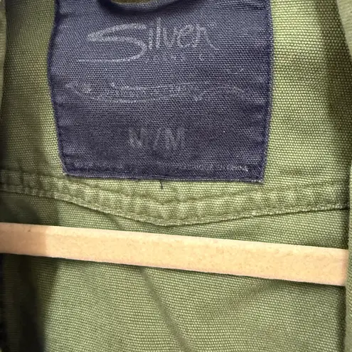 Silver Jeans Feminine Army Green Women's Utility Jacket sz M