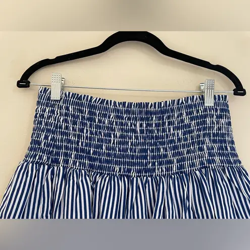 Aerie  Striped Ruffle Tiered Skirt in Blue and White - S