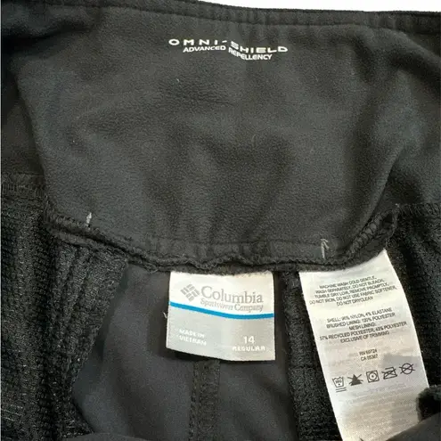 Columbia  Convertible Hiking Pants Size 14 Omnishield Zip Off Black