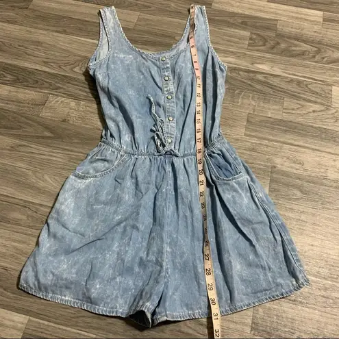 Playsuit Denim Light Washed Romper; small Women’s Blue