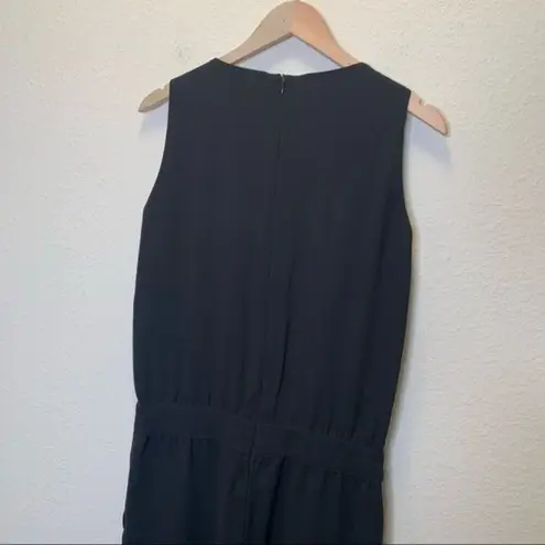 Love moschino Womens Black Sleeveless Jumpsuit Size 6 Lace-Up Front Back Zipper