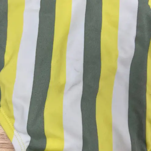 Kona Sol Women's Yellow Striped Hipster Bikini Bottom - Size 1X - NWT