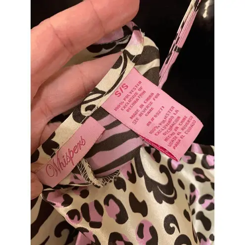 Whispers Animal and Floral Print Chemise Purple