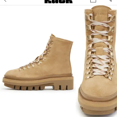 ALLSAINTS Wanda Genuine Shearling Lug Sole Combat Boot