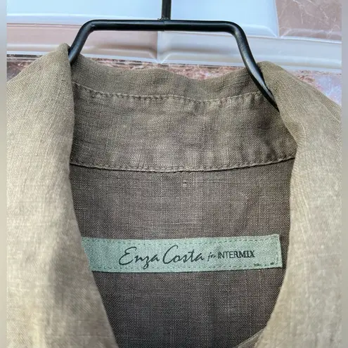 Enza Costa Linen Jumpsuit / Romper size 1 Green