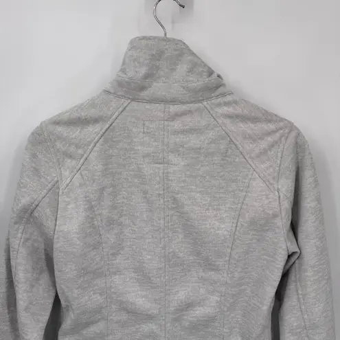 prAna Marabelle Softshell Asymmetrical Zip Jacket Womens Small Gray Polyester