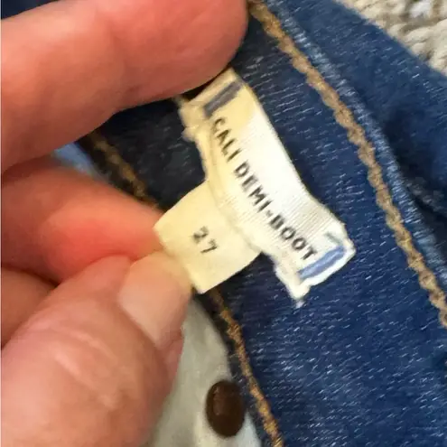 Madewell Cali Demi-Boot Jeans • Size 27 • Medium Wash • Raw/Frayed Hem Boot