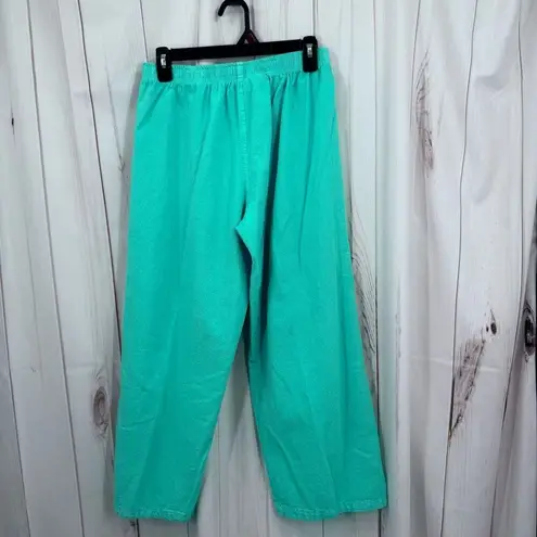 Sea Breeze Women’s Medium Blue Gauze Pants Buttons LagenLook Minimalist Artsy