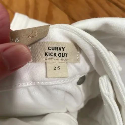 Madewell  Curvy Kick Out Crop Jeans size 26 Pure White NWT