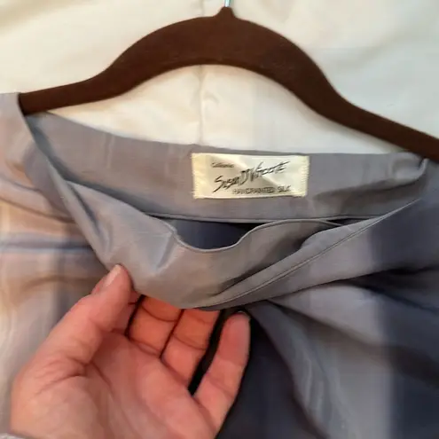 Vintage Susan D’Vincent Hand painted Silk Tunic White Size L