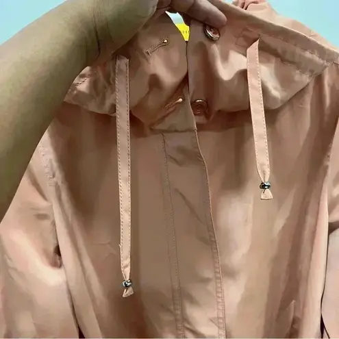 St. John Cowl Neck Zip Front Jacket Lightweight Coral Rose Women's Medium