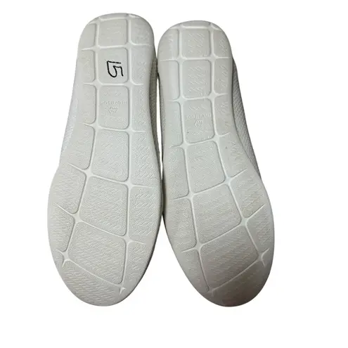 Merinos Women's White Knit Ballet Flats Size US 9 Comfort Minimalist Classic