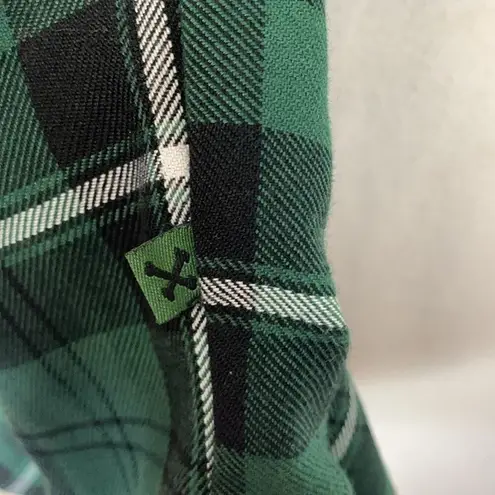 Royal Bones womens medium green plaid mini skirt suspender goth grunge punk