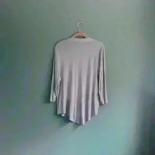 Premise Studio light blue V neck, long sleeve top women’s size L