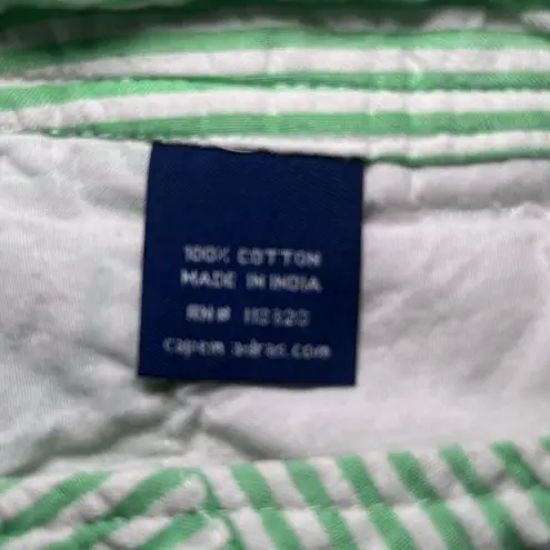 Cape Madras Patchwork Cotton Shorts Green White Size 6