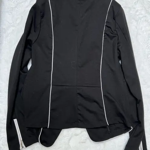 Stoosh  Black Blazer with white contrast piping