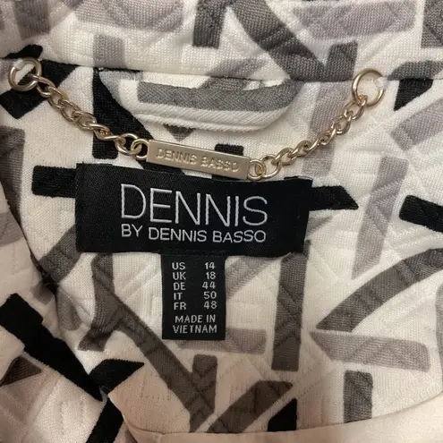 Dennis Basso Dennis Basso Women's Design Jacquard Knit Button-Front Jacket Size 14