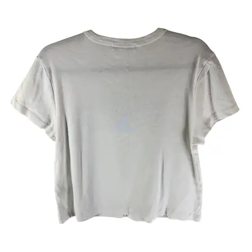 Daydreamer Womens T Shirt Top Los Angeles Crew Neck Cropped Short Sleeve White L