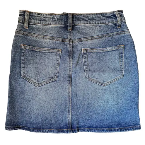 Signature 8  Denim Skirt Zipper Detail Mini Small NWOT