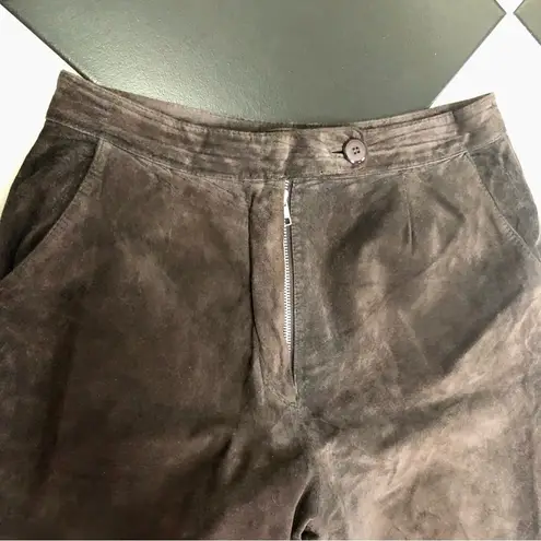 Siena Studio Vintage 80s 90s Suede Brown Pants Cocoa Chocolate Western size 10