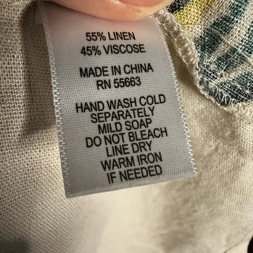 For Cynthia Painted Artsy Linen Dress Boho Sleeveless Artsy Summer Indie Europe Vacation