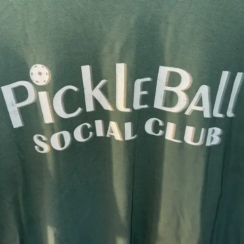 American Needle PickleBall Social Club Green T-Shirt medium super soft cotton tee short sleeve
