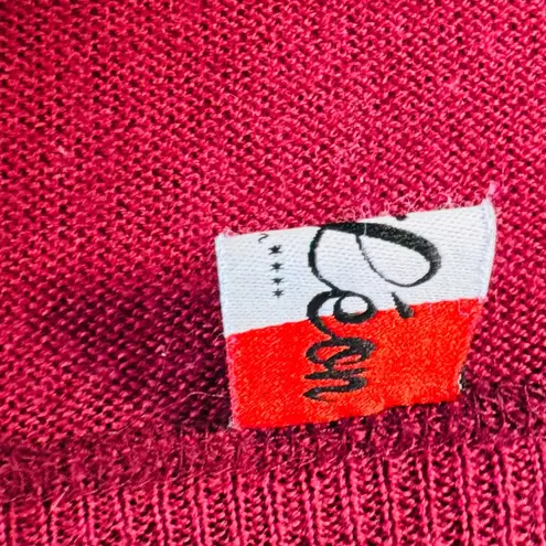 Le Léon Grande Gueule Red 100% Merino Wool Sweater Made in Nepal Womens S French - Image 4