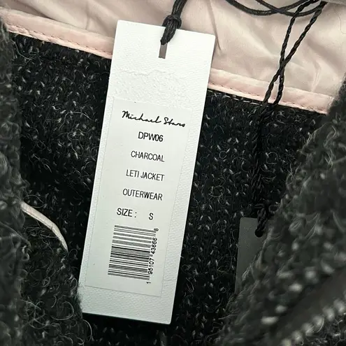 Michael Stars Women's Charcoal Leti Snap Zip Outerwear Jacket S Small New