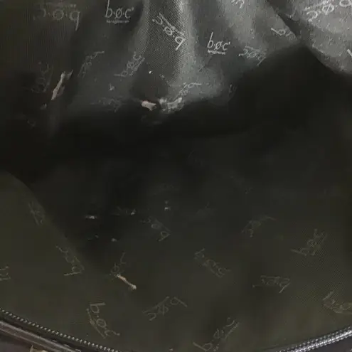 boc Navy Blue Leather Satchel Handbag EUC (some flaws);