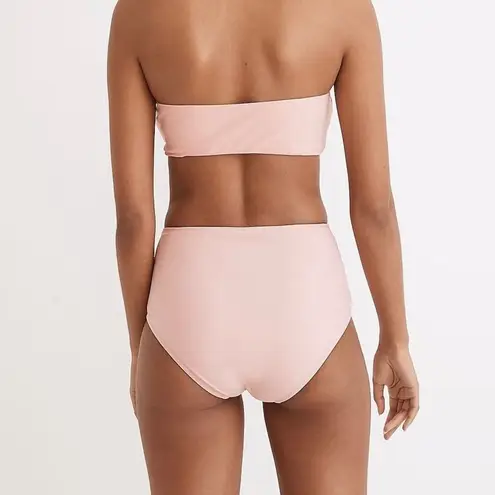 Madewell  Second Wave Retro High-Waisted Bikini Bottom Pink Small NWT